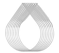 Coopay Aiguilles à tricoter 40 cm en acier inoxydable, ensemble de 9 aiguilles à tricoter circulaires en métal de 2,5 à 10 mm pour chaussettes, cols et manches de pulls pour enfants