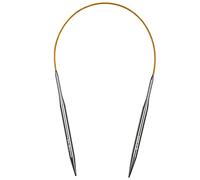 Coopay Aiguilles à Tricoter circulaires de 6.0 mm et 40 cm - Aiguilles circulaires en Acier avec câble Flexible - Aiguilles à Tricoter circulaires Fixes en métal pour Chaussettes. Petits projets