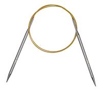 Coopay Aiguilles à tricoter circulaires de 6 mm et 100 cm de long, aiguilles circulaires en acier avec câble flexible, épingles à tricoter circulaires fixes en métal pour couvertures, grands projets,