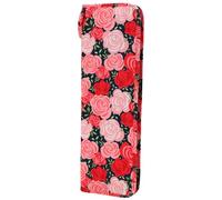 Coopay Knitting Needle Case Empty, Knitting Needle Storage Case for Long Needles, Knitting Needles Holder, Knitting Pins Case, Rose rouge., 43.2 cm x 14 cm x 2 cm, Modern