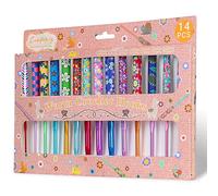 Coopay Lot de 14 crochets chauds de 2 mm à 10 mm en aluminium avec prise en main confortable, parfaits pour les mains arthritiques, le tricot et le crochet, fleur rose
