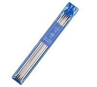 Coopay Lot de 5 aiguilles à tricoter 4,0 mm, ensemble d'aiguilles à tricoter en acier inoxydable de 20 cm pour chaussettes, écharpes, bonnets, animaux de compagnie, pulls, aiguilles à chaussettes 4,0