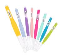 Coopay Lot de 8 grandes aiguilles à crochet, 20 mm, 15 mm, 12 mm, 10 mm, 8,0 mm, 6,0 mm, aiguilles à crochet macaron pour débutants, ensemble de grandes aiguilles à crochet avec tête en ABS, aiguille