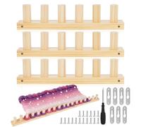 Coopay Machine à Tricoter en Bois 3 en 1 pour Laine Épaisse, Kit Tricot Debutant, 102 cm Long Tricotin pour Couvertures, pour Écharpes, Métier à Tricoter pour Débutants et Passionnés