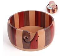 Coopay Super Grand Bol à Fil pour Crochet Tricot, 21 X 21 X 10 CM Bol à Tricot Coloré pour Projets, Bol de Rangement Pelotes de Laine à Crochet Tricot, Bol à Crocheter avec Trous de Laine