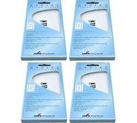 Cooper 9551WS Lot de 4 plaques murales Aspire Design System pour inserts, blanc satiné, modulaire 1G 2 ports, taille moyenne, vis de montage cachées, instructions d'installation complètes incluses