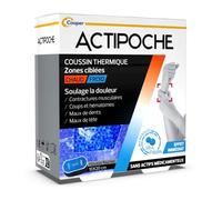 Cooper ACTIPOCHE - Coussin thermique - Thermothérapie - Contractures musculaires et douleurs articulaires - Zones ciblées - Microbilles - 1 unité