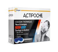 Cooper ACTIPOCHE - Coussin thermique - Thermothérapie - Mal de tête, sécheresse oculaire - Masque Yeux et tempes - Gel - 1 unité