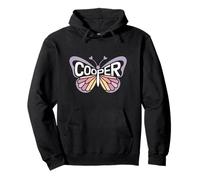 Cooper Butterfly - Word Art personnalisé avec nom Mignon Sweat à Capuche