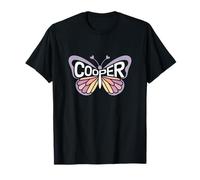 Cooper Butterfly - Word Art personnalisé avec nom Mignon T-Shirt