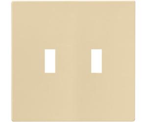 Cooper cblage appareils en polycarbonate double sans vis Interrupteur à bascule Mid Taille plaque murale N/A ivoire