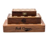 COOPER CHESS - Jeu d'échecs magnétique pliable personnalisé | Planche en bois massif et pièces d'échecs - 7 INCH (18 CM) - 2 joueurs - À partir de 96 mois