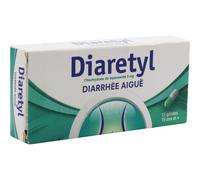 DIARETYL - Diarrhée aiguë Chlorhydrate de lopéramide 2mg à partir 15ans 12 gélules Capsule(S) pc(s)