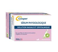 COOPER-Sérum physiologique-Lavage du nez et des yeux-Hygiène quotidienne-Pour toute la famille - Fabriqué en France - Boîte de 30 unidoses, Blanc, 5 ml (Lot de 1)-L'emballage de l'article peut varier