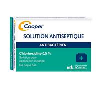 Cooper Solution Antiseptique Chlorhexidine 0.5% 12 unidoses