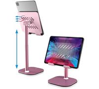 COOPER TabHolder, Support Tablette réglable 18-25 cm, Support iPad Bureau Premium, inclinable 270° pour moniteurs 15,6-17", Compatible iPad, Kindle, Surface, Samsung Galaxy Tab - Rose