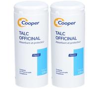 COOPER Talc Officinal Poudre 2x120 g