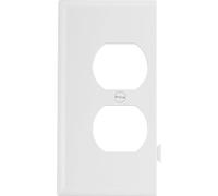 Cooper Wiring Devices STE8W Polycarbonate 1-Gang Duplex Receptacle Sectional Mid Size Wall Plate, White by Cooper Wiring