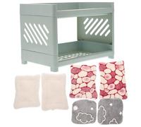 COOPHYA 1 Ensemble Lit Superposé et Couvertures pour Hamster - Lit Double Couche pour Petits Animaux - Tapis Lavable et Confortable pour Cochons d'Inde, Planeurs de Sucre, Écureuils