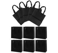 COOPHYA 10 Paquet Sacs en Papier Noir Robustes et Faciles à Transporter, pour Emballage de Thé, Café ou Bonbons Lors D'occasions Spéciales