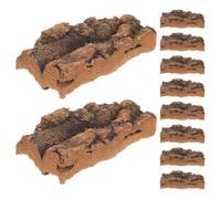 COOPHYA 10 pièces de décor Naturel pour Reptiles - Mur d'escalade en écorce de liège 10 x 5 cm pour la Culture de la Mousse - Éléments de décor pour Terrarium - Décoration pour Gecko,