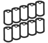 COOPHYA 10 Pièces Protective Silicone Covers for Dog Tags Lightweight Noise Reduction Replacement Accessory Black Color Suitable for Daily Life Pet Id Tag Chains