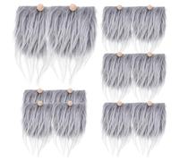 COOPHYA 12 Ensembles de Barbes Fausses pour Poupée Naine Boules en Bois, Fourrure Douce en Nylon Résistante à l'usure, pour Décoration DIY et Loisirs Créatifs