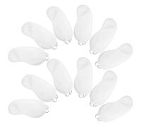 COOPHYA 12 Pièces Cache-yeux Jetables en Polyester Blanc, Confortables et Respirants, Masque de Sommeil Portable pour Extérieur et Utilisateurs D'ordinateur