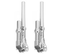 COOPHYA 1paire Support pour Tom Tambour Métal Argenté Équerre Suspendue Stable et Légère Accessoire de Batterie Portable Montage Facile pour Musiciens Débutants