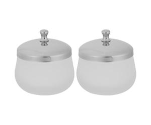 COOPHYA 2 Coupelles en Verre Mat Couvercle, Bol de Manucure 2 Pièces pour Poudre Acrylique et Liquide à Ongles, Outil Nail Art Professionnel et Domestique, Ustensile Onglerie Facile
