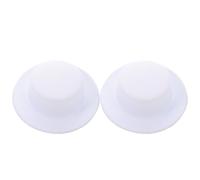 COOPHYA 2 Pièces Chapeaux Hauts Faits Maison en Tissu Blanc, Accessoires Cheveux DIY Résistants et Décoratifs pour Coiffure, pour Créations Personnalisées