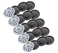 COOPHYA 20 Pièces Haut-Parleur Magnétique Rond Ultra-Fin 8 Ω 0,5 W | Modèle Interne, Fils Préinstallés, Profil Compact, pour Circuits Électroniques et Systèmes de Communication