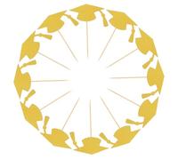 COOPHYA 24 Pièces Décorations de Gâteau Graduation Chapeau Toque pour Fête Remise Diplôme Centre de Table Party