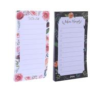 COOPHYA 2pcs Blocs-notes pour Réfrigérateur 50 Feuilles, Adhésif Magnétique, Papier, pour Listes de Tâches et Messages sur Frigo