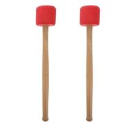 COOPHYA 2pcs Maillets de Tambour pour Batterie Tête en Mousse Solide et Manche en Bois, Légers et Portables, Prise en Main Confortable, pour L'enseignement Fanfares Scolaires