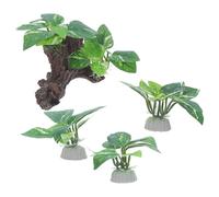 COOPHYA 4 Pièces Décor de Grotte en Bois Flotté Artificiel pour Aquarium Cachettes pour Crevettes et Poissons, Plante D'aquarium en Plastique Réaliste, Adapté pour Bocal à Poissons