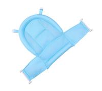 COOPHYA 4 Pièces Filet de Bain Suspendu pour Support Stable Mesh Respirant et Matériaux Durables Tapis Antidérapant Né Accessoires Bain Sûrs avec Crochets Bleu