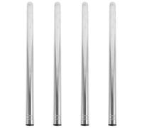 COOPHYA 4 PièCes Tige De Vadrouille en Acier Inoxydable Manche De Balai De Remplacement pour Nettoyage De Sols Compatible avec DifféRentes TêTes De Balai