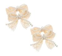 COOPHYA 4pièces Breloques Nœuds Décoratifs pour Baskets Breloques Perles pour Chaussures Habillées Accessoires Détachables pour Customiser Vos Baskets ou Chaussures