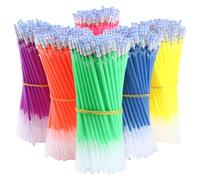 COOPHYA 50 Recharges pour Stylos Gel Colorés en Plastique, Haute Restitution des Couleurs, Écriture Fluide, pour Étude et Bureau, Pack de 50 Pièces Style Aléatoire