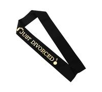 COOPHYA 5pcs Ceintures Décoratives en Tissu Noir et Or pour Fêtes de Divorce, Solide et Élégantes, pour Occasions Spéciales et Soirées Célibataires