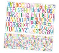 COOPHYA 6 Feuilles Autocollants Lettres et Chiffres DIY Vinyle pour Chambre Garçon Fille et Salle de Classe Stickers Muraux Amovibles Sans Résidu Apprentissage et Décoration Personnalisée