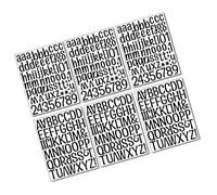 COOPHYA 6 Feuilles Stickers Alphabet et Chiffres Vinyle Résistants Autocollants Muraux DIY pour Décoration de Chambre Salle de Classe et Boîte Aux Lettres Lettres Majuscules et