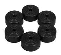 COOPHYA 6 Pieds de Canapé Ronds et Coniques Noirs en Abs, 5cm, Lot de 6, Support Robuste pour Meubles en Bois, pour Projet de Remplacement DIY