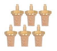 COOPHYA 6pcs Buse de Filtre en Cuivre pour Machine à Brouillard Silencieux D'échappement Pneumatique et Tube D'huile pour Scène et Événements