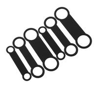 COOPHYA 6pièces Lot de Porte-étiquettes Élastiques Silencieux Silicone pour Chiens Bande de Remplacement Extensible Anti-Bruit et Résistante Poussière Anneaux Souples et Lavables