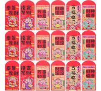 COOPHYA 72 enveloppes pour liquide : enveloppes rouges du Nouvel An chinois 2026 - Hongbao rouge pour le Nouvel An, la fête du printemps et les réunions de famille