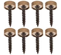 COOPHYA 8pcs Cache-vis Décoratifs en Laiton avec Capuchons Élégants pour Vis Autotaraudeuses, pour Miroir et Fixation de Meubles Modernes