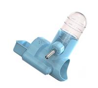 COOPHYA Abreuvoir et Bec à Joint en Caoutchouc pour Lapins et Hamsters en Plastique Bleu Double Roulements à Billes, Base Large Design Avancé Anti-Fuite pour Cages