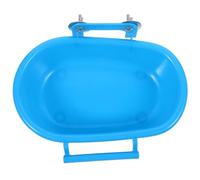 COOPHYA Bac De Bain Suspendu pour Perroquet Boîte De Bain en Polypropylène Bleu Petit Format pour Cage à Oiseaux Usage Intérieur pour Oiseaux De Compagnie